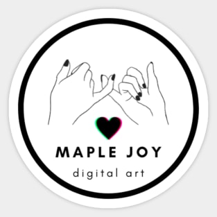 Maple Joy logo with pinky promise Sticker